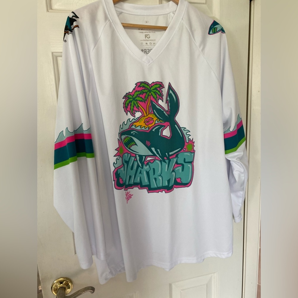San Jose Sharks jersey style shirt